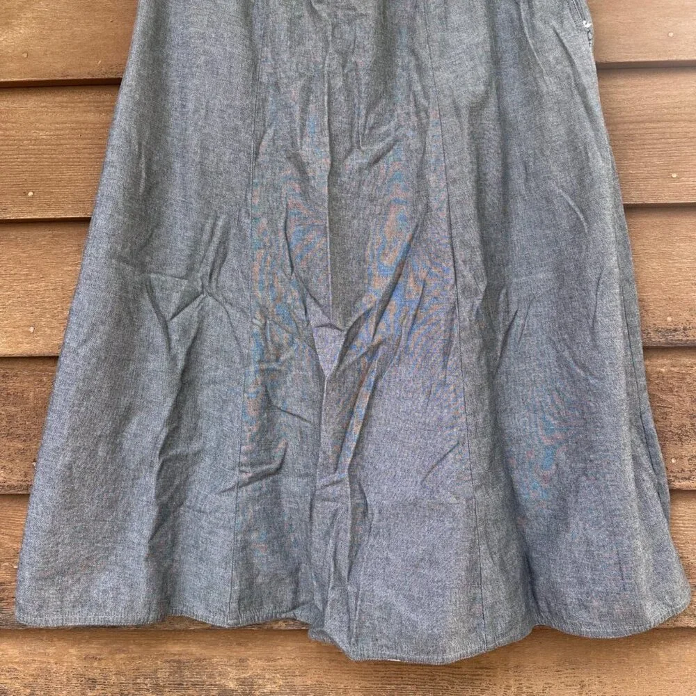 Vintage Orvis Womens Size 16 Gray Cotton Skirt Elastic Waistband Made In USA Sli - Picture 7 of 10